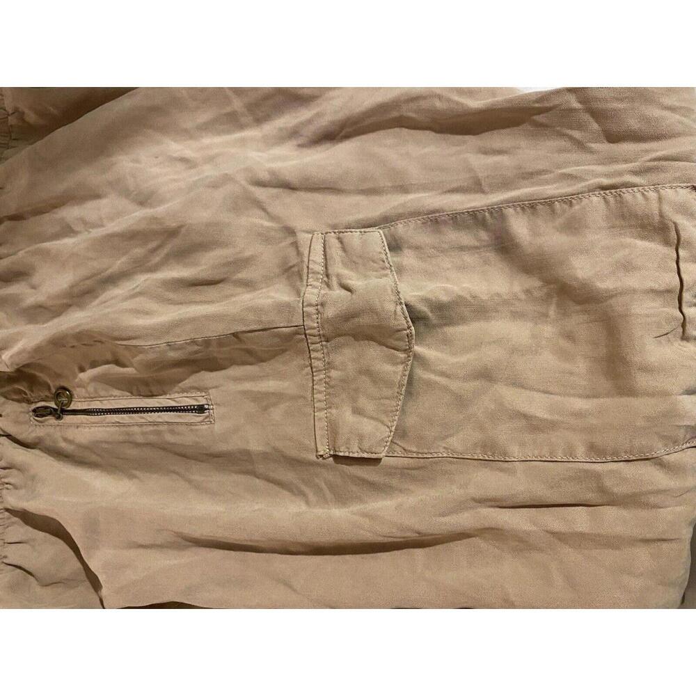 Womens size Large 100% Tencel Pants Joggers Zipper Pockets Drawstrings Tan NEW - Picture 6 of 10